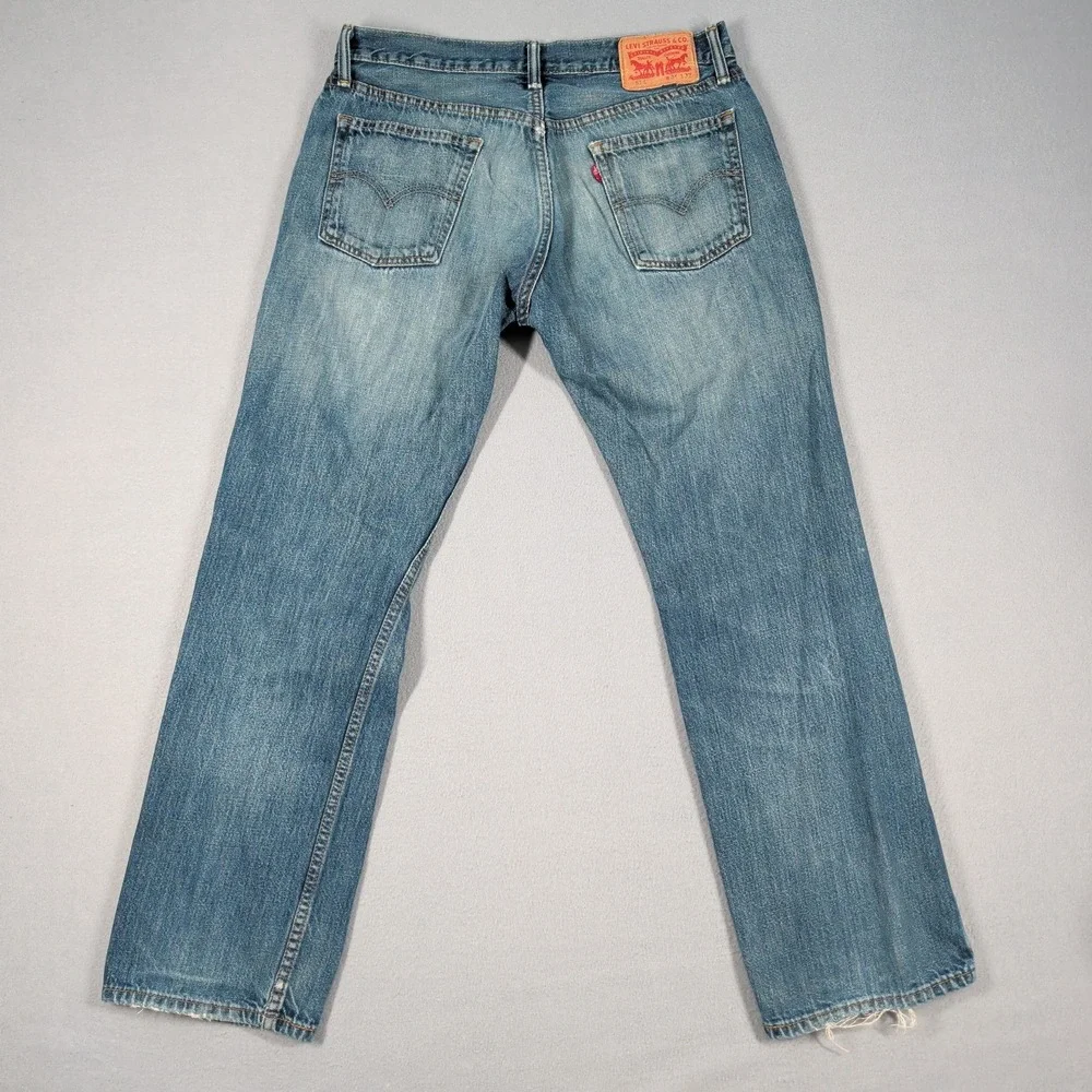 Levi's 514 Jeans Mens 34x32 Blue Straight Fit Denim Workwear Casual Everyday